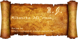 Mikeszka Józsua névjegykártya