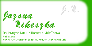 jozsua mikeszka business card